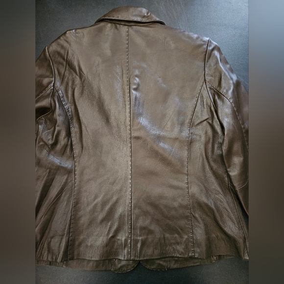 NWT - Lambskin Leather Sonoma Brown Blazer Jacket - Size XL - Picture 10 of 10